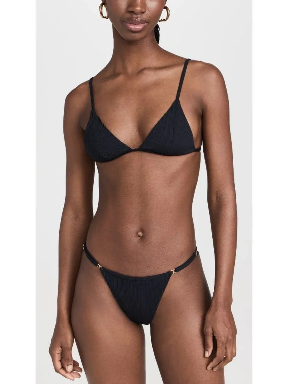 LSPACE Remi Bikini Bottoms in Black Medium New Womens Swimsuit